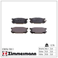ZIMMERMANN 23876.130.1 Bremsbelagsatz, Scheibenbremse