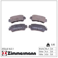 ZIMMERMANN 25540.145.1 Bremsbelagsatz, Scheibenbremse