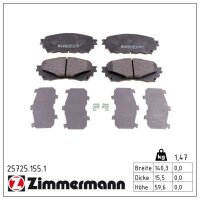 ZIMMERMANN 25725.155.1 Bremsbelagsatz, Scheibenbremse