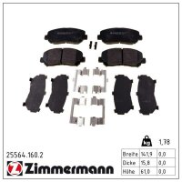 ZIMMERMANN 25564.160.2 Bremsbelagsatz, Scheibenbremse