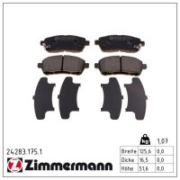 ZIMMERMANN 24283.175.1 Bremsbelagsatz, Scheibenbremse