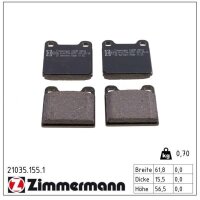 ZIMMERMANN 21035.155.1 Bremsbelagsatz, Scheibenbremse