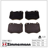 ZIMMERMANN 22061.185.1 Bremsbelagsatz, Scheibenbremse