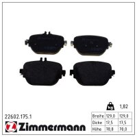 ZIMMERMANN 22602.175.1 Bremsbelagsatz, Scheibenbremse