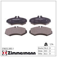 ZIMMERMANN 23022.205.1 Bremsbelagsatz, Scheibenbremse