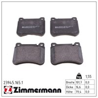 ZIMMERMANN 23945.165.1 Bremsbelagsatz, Scheibenbremse
