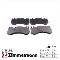 ZIMMERMANN 24681.166.1 Bremsbelagsatz, Scheibenbremse