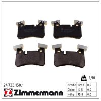 ZIMMERMANN 24733.150.1 Bremsbelagsatz, Scheibenbremse