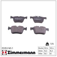 ZIMMERMANN 25353.165.1 Bremsbelagsatz, Scheibenbremse