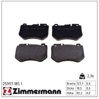 ZIMMERMANN 25997.185.1 Bremsbelagsatz, Scheibenbremse