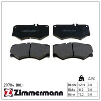 ZIMMERMANN 29784.180.1 Bremsbelagsatz, Scheibenbremse