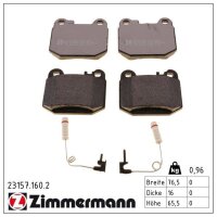 ZIMMERMANN 23157.160.2 Bremsbelagsatz, Scheibenbremse