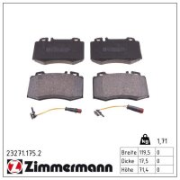 ZIMMERMANN 23271.175.2 Bremsbelagsatz, Scheibenbremse