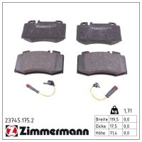 ZIMMERMANN 23745.175.2 Bremsbelagsatz, Scheibenbremse