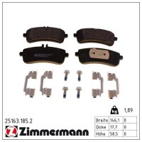 ZIMMERMANN 25163.185.2 Bremsbelagsatz, Scheibenbremse