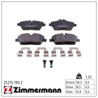 ZIMMERMANN 25215.190.2 Bremsbelagsatz, Scheibenbremse