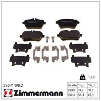 ZIMMERMANN 25071.190.2 Bremsbelagsatz, Scheibenbremse