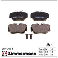 ZIMMERMANN 21055.180.1 Bremsbelagsatz, Scheibenbremse