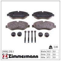 ZIMMERMANN 29192.210.1 Bremsbelagsatz, Scheibenbremse