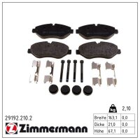 ZIMMERMANN 29192.210.2 Bremsbelagsatz, Scheibenbremse