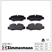 ZIMMERMANN 22101.185.1 Bremsbelagsatz, Scheibenbremse