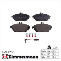 ZIMMERMANN 24869.195.1 Bremsbelagsatz, Scheibenbremse
