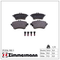 ZIMMERMANN 25326.190.1 Bremsbelagsatz, Scheibenbremse