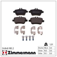 ZIMMERMANN 24848.185.2 Bremsbelagsatz, Scheibenbremse