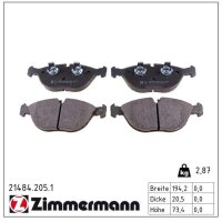 ZIMMERMANN 21484.205.1 Bremsbelagsatz, Scheibenbremse