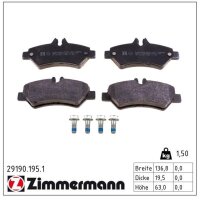 ZIMMERMANN 29190.195.1 Bremsbelagsatz, Scheibenbremse