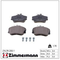 ZIMMERMANN 21439.200.1 Bremsbelagsatz, Scheibenbremse