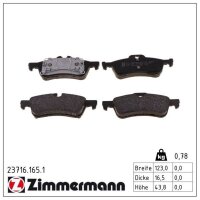ZIMMERMANN 23716.165.1 Bremsbelagsatz, Scheibenbremse