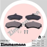 ZIMMERMANN 21920.155.1 Bremsbelagsatz, Scheibenbremse