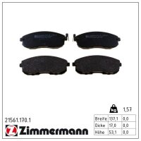 ZIMMERMANN 21561.170.1 Bremsbelagsatz, Scheibenbremse