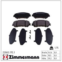 ZIMMERMANN 22065.175.1 Bremsbelagsatz, Scheibenbremse