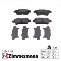 ZIMMERMANN 24240.165.1 Bremsbelagsatz, Scheibenbremse