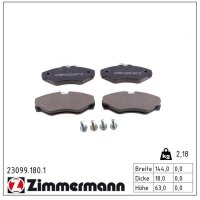ZIMMERMANN 23099.180.1 Bremsbelagsatz, Scheibenbremse
