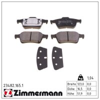 ZIMMERMANN 23482.165.1 Bremsbelagsatz, Scheibenbremse