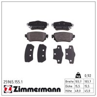ZIMMERMANN 25965.155.1 Bremsbelagsatz, Scheibenbremse