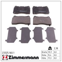 ZIMMERMANN 23325.160.1 Bremsbelagsatz, Scheibenbremse