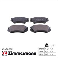 ZIMMERMANN 24412.190.1 Bremsbelagsatz, Scheibenbremse