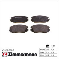 ZIMMERMANN 24415.190.1 Bremsbelagsatz, Scheibenbremse