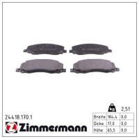 ZIMMERMANN 24418.170.1 Bremsbelagsatz, Scheibenbremse