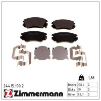 ZIMMERMANN 24415.190.2 Bremsbelagsatz, Scheibenbremse