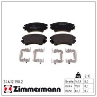 ZIMMERMANN 24412.190.2 Bremsbelagsatz, Scheibenbremse