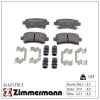 ZIMMERMANN 24421.170.3 Bremsbelagsatz, Scheibenbremse