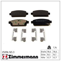 ZIMMERMANN 25096.165.3 Bremsbelagsatz, Scheibenbremse