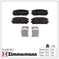 ZIMMERMANN 24498.155.1 Bremsbelagsatz, Scheibenbremse