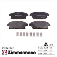 ZIMMERMANN 25034.185.2 Bremsbelagsatz, Scheibenbremse