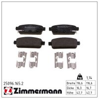 ZIMMERMANN 25096.165.2 Bremsbelagsatz, Scheibenbremse